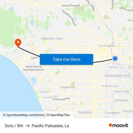Soto / 8th to Pacific Palisades, La map