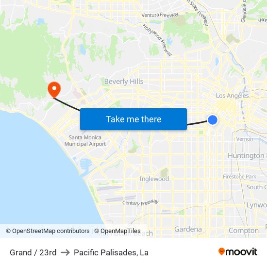 Grand / 23rd to Pacific Palisades, La map