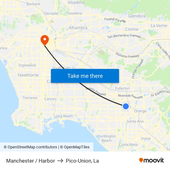 Manchester / Harbor to Pico-Union, La map
