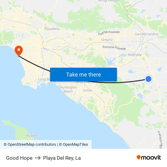 Good Hope to Playa Del Rey, La map