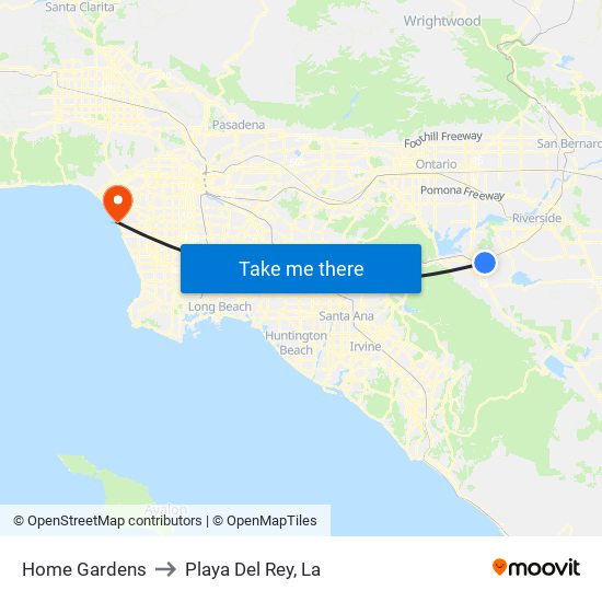 Home Gardens to Playa Del Rey, La map