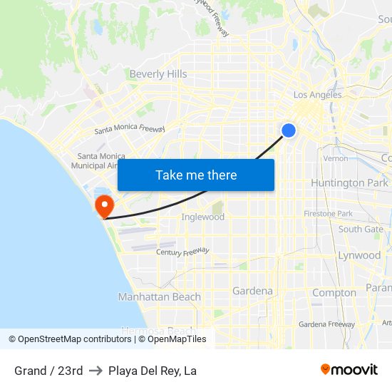 Grand / 23rd to Playa Del Rey, La map