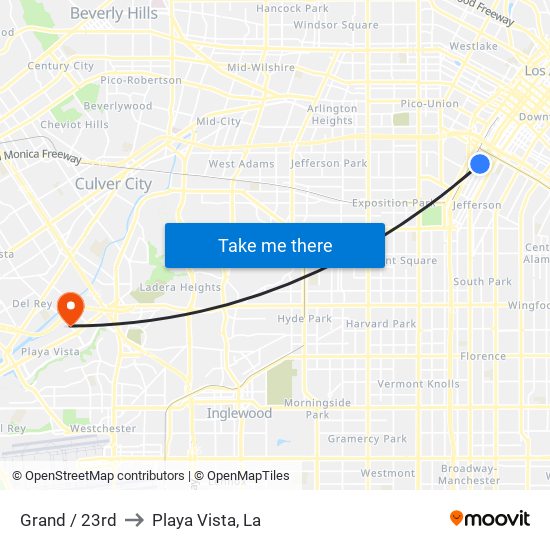 Grand / 23rd to Playa Vista, La map