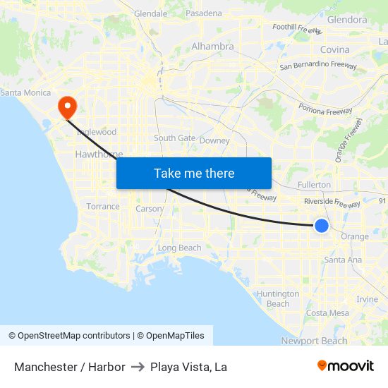 Manchester / Harbor to Playa Vista, La map