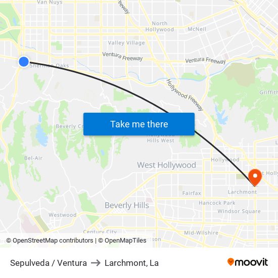 Sepulveda / Ventura to Larchmont, La map