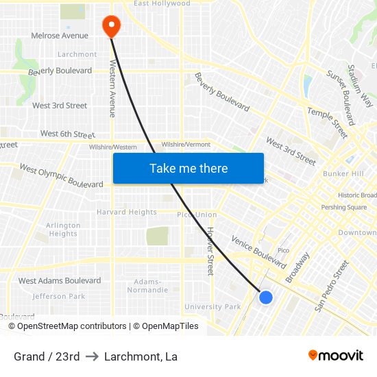 Grand / 23rd to Larchmont, La map