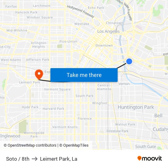 Soto / 8th to Leimert Park, La map