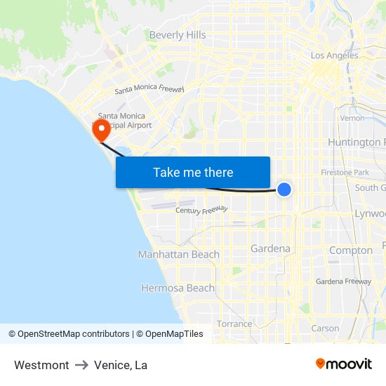 Westmont to Venice, La map