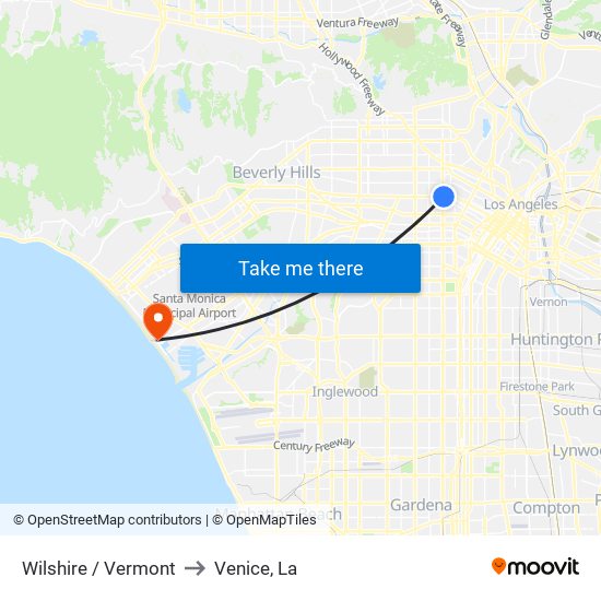 Wilshire / Vermont to Venice, La map