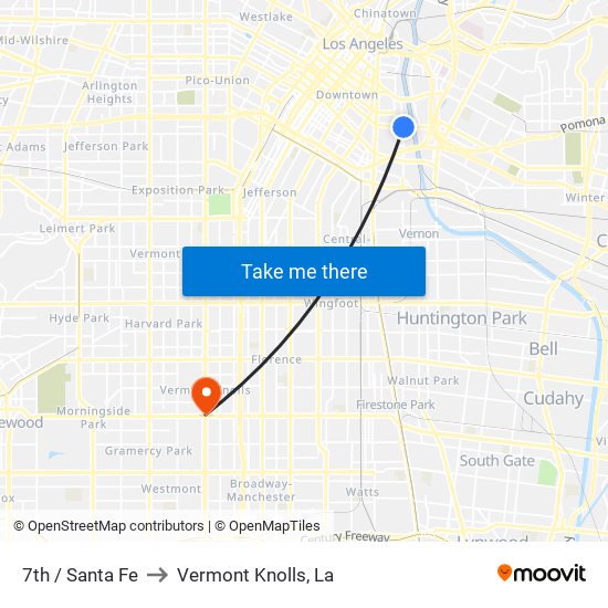 7th / Santa Fe to Vermont Knolls, La map