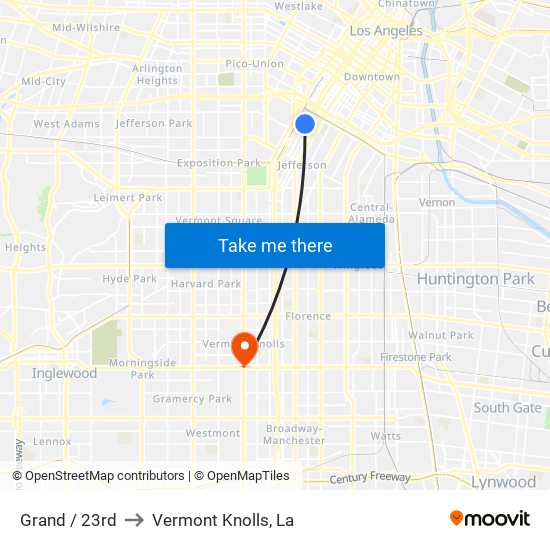 Grand / 23rd to Vermont Knolls, La map