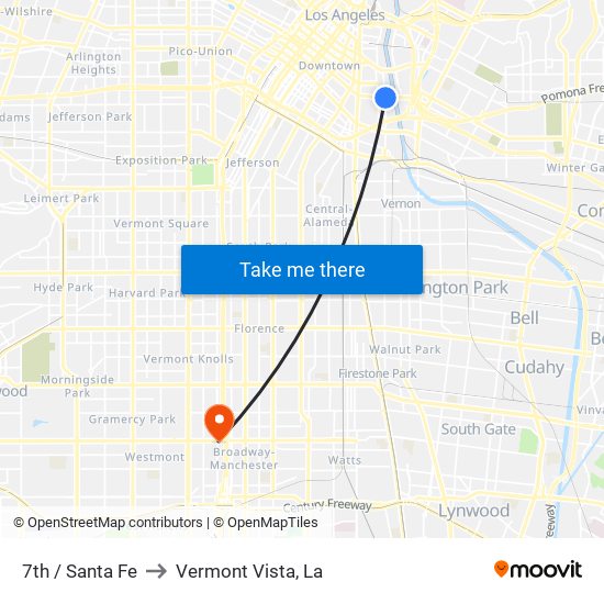 7th / Santa Fe to Vermont Vista, La map