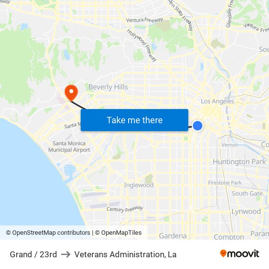 Grand / 23rd to Veterans Administration, La map