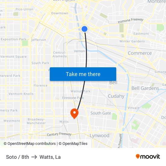 Soto / 8th to Watts, La map