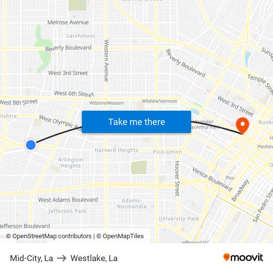 Mid-City, La to Westlake, La map