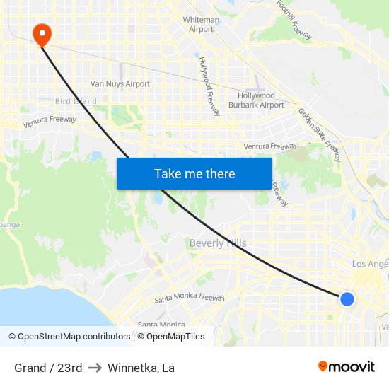 Grand / 23rd to Winnetka, La map