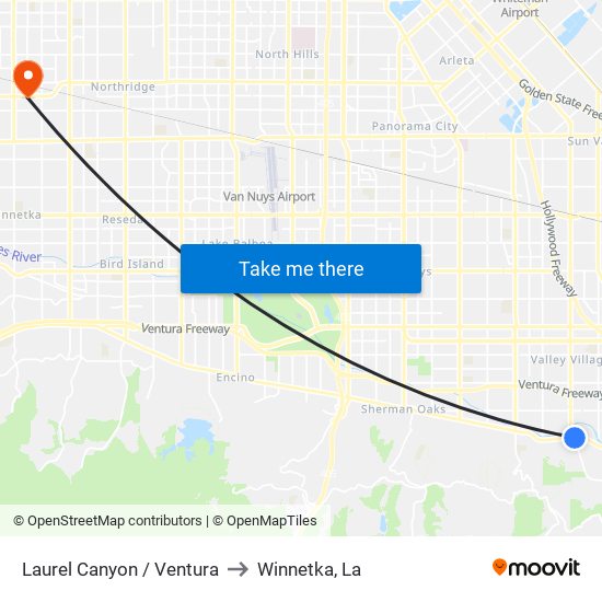 Laurel Canyon / Ventura to Winnetka, La map