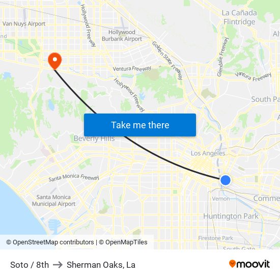 Soto / 8th to Sherman Oaks, La map