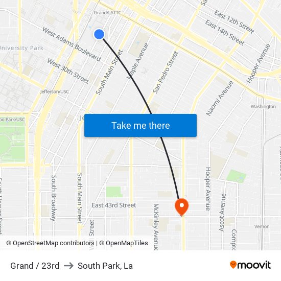 Grand / 23rd to South Park, La map