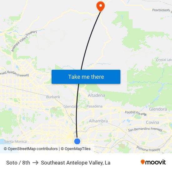 Soto / 8th to Southeast Antelope Valley, La map