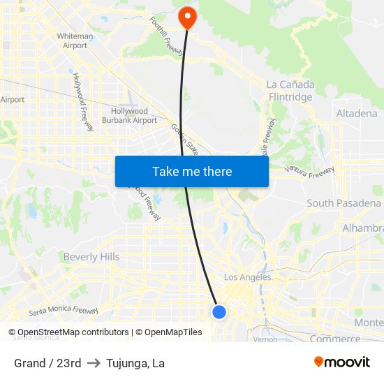 Grand / 23rd to Tujunga, La map