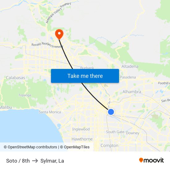 Soto / 8th to Sylmar, La map