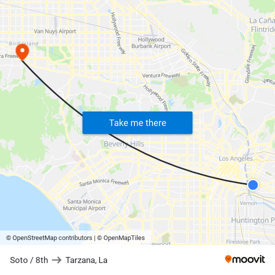 Soto / 8th to Tarzana, La map