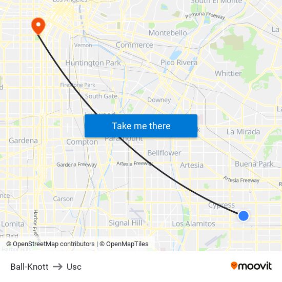 Ball-Knott to Usc map