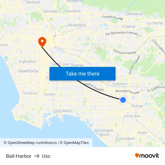 Ball-Harbor to Usc map