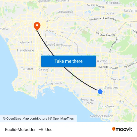 Euclid-Mcfadden to Usc map