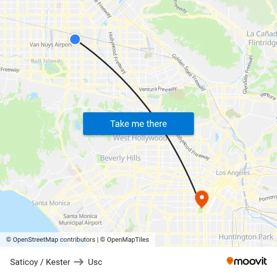 Saticoy / Kester to Usc map