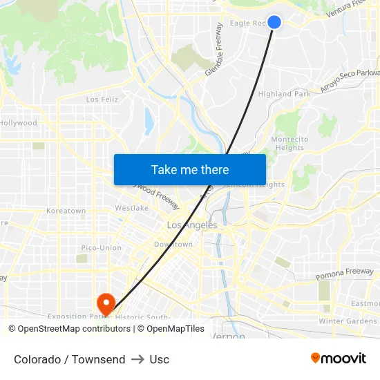 Colorado / Townsend to Usc map