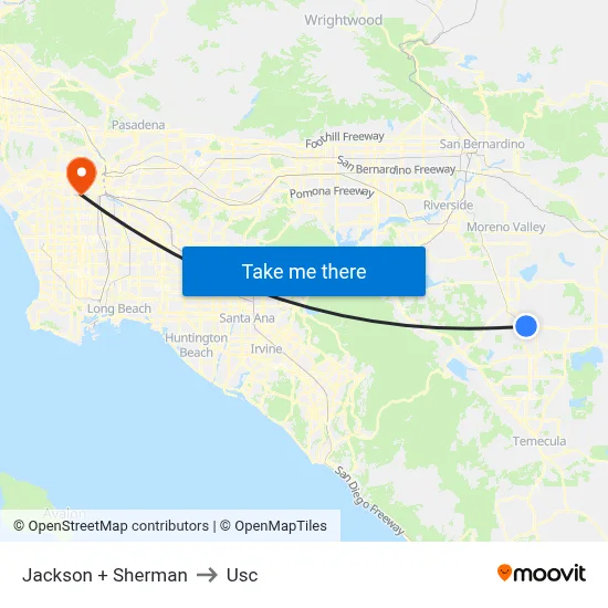 Jackson + Sherman to Usc map
