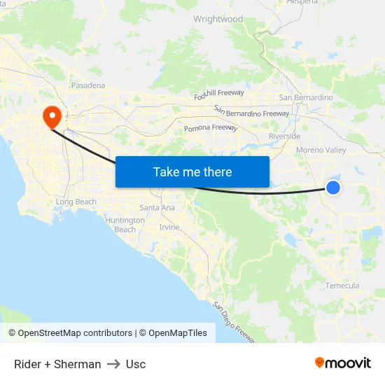 Rider + Sherman to Usc map