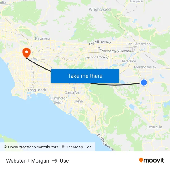 Webster + Morgan to Usc map