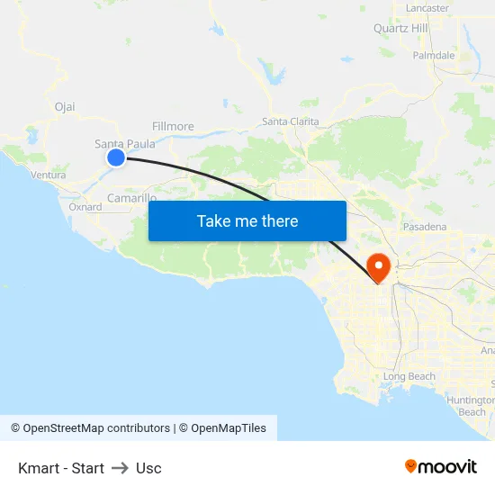 Kmart - Start to Usc map