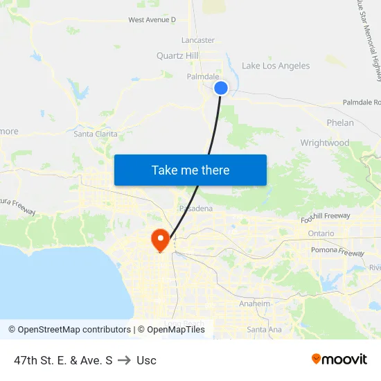 47th St. E. & Ave. S to Usc map