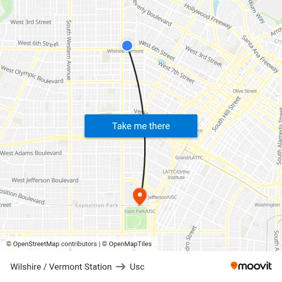Wilshire / Vermont Station to Usc map
