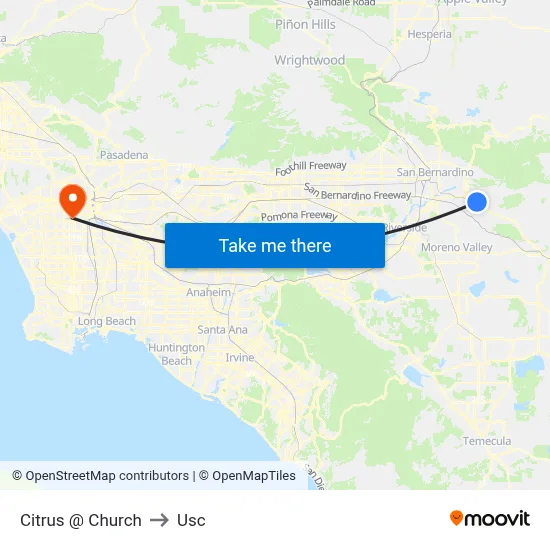 Citrus @ Church to Usc map