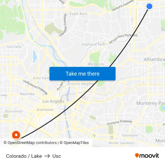 Colorado / Lake to Usc map