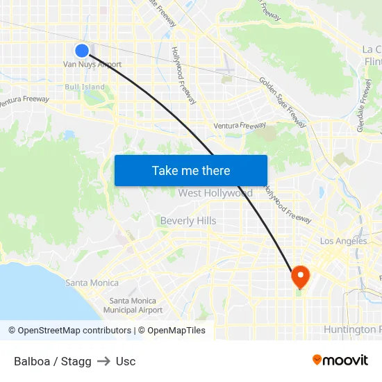 Balboa / Stagg to Usc map
