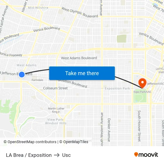 La Brea / Exposition to Usc map