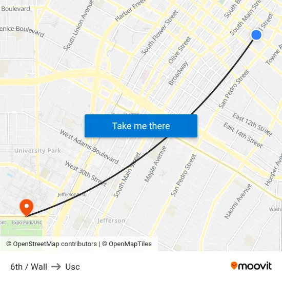 6th / Wall to Usc map