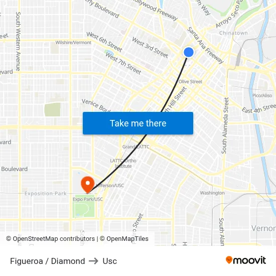 Figueroa / Diamond to Usc map