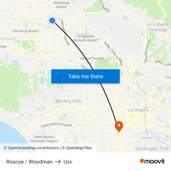 Roscoe / Woodman to Usc map
