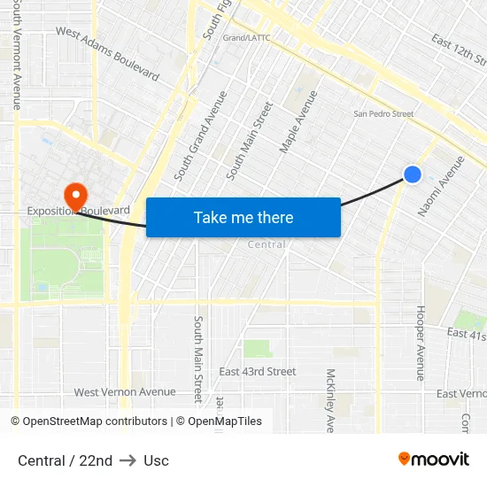 Central / 22nd to Usc map