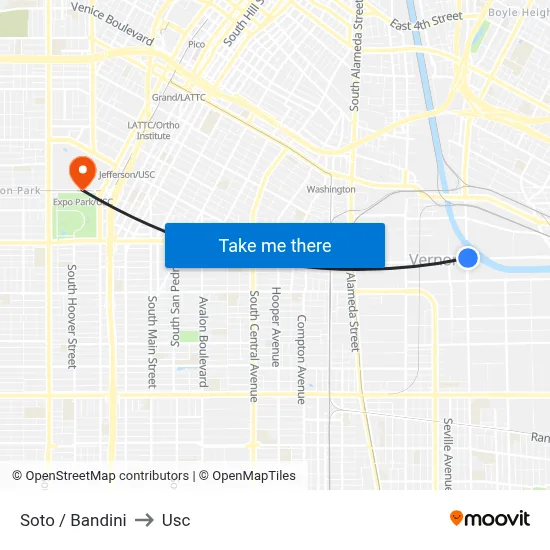 Soto / Bandini to Usc map
