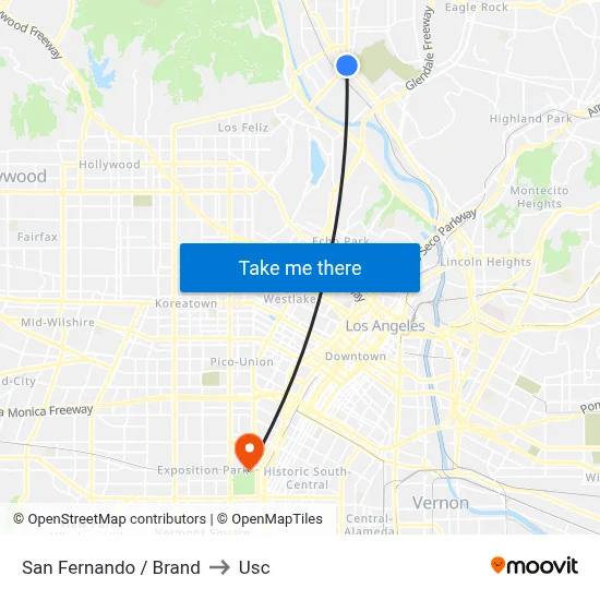 San Fernando / Brand to Usc map