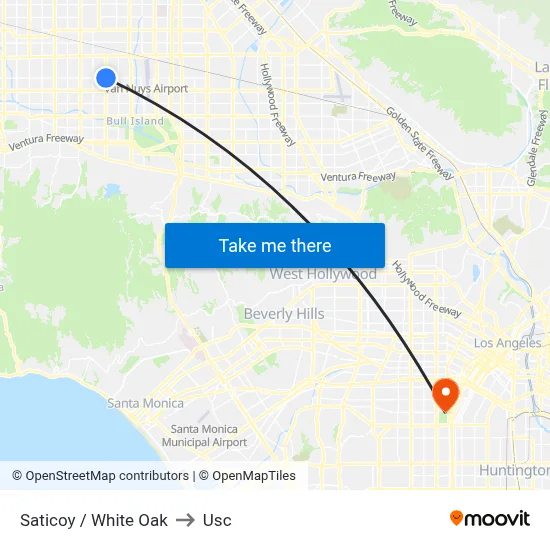 Saticoy / White Oak to Usc map