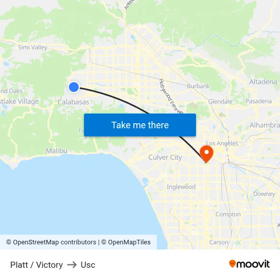 Platt / Victory to Usc map